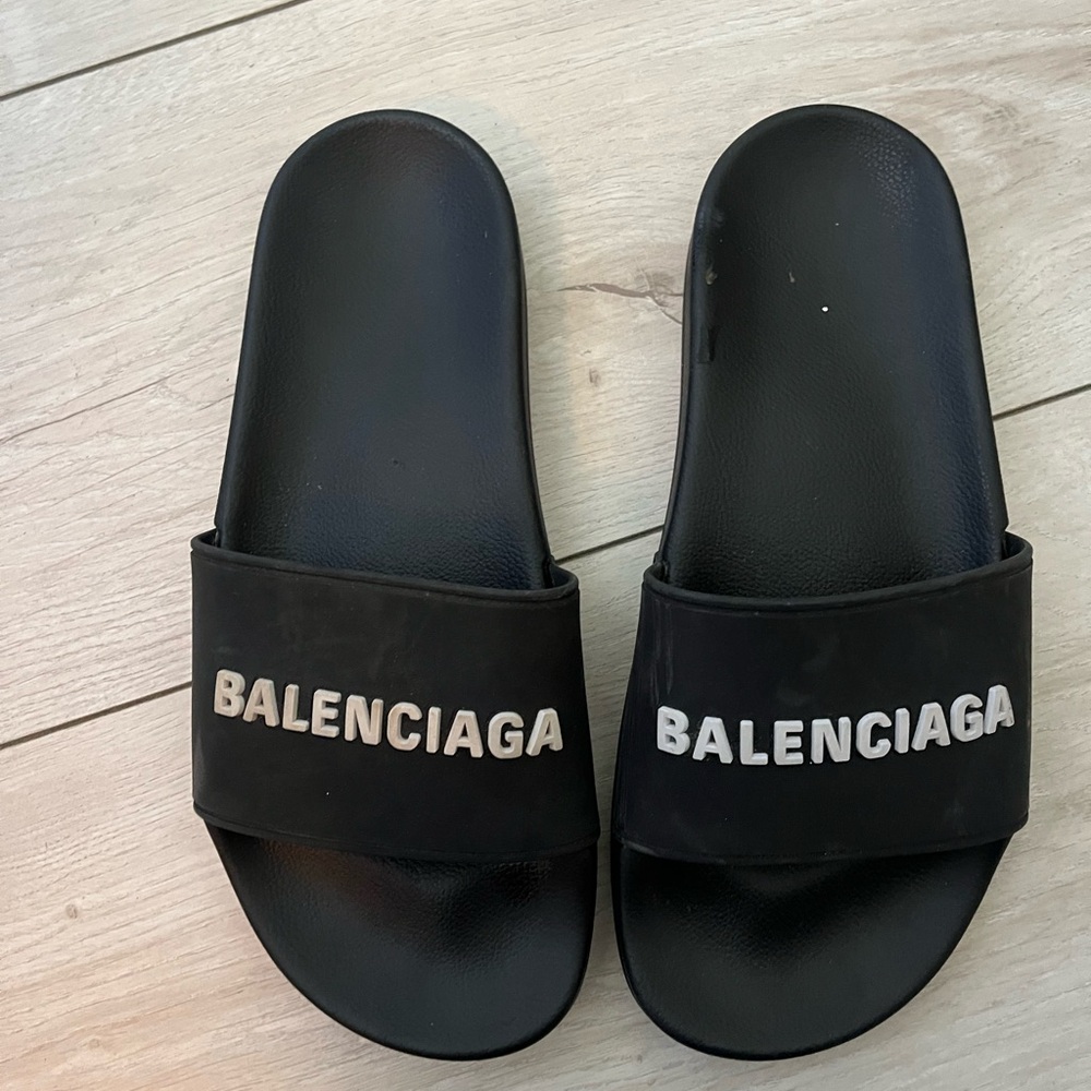 Balenciaga Black Slides